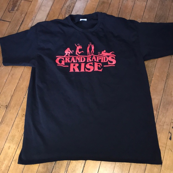 Yazbek Other - Grand Rapids Rise Graphic Tee - Black with‎ Red Logo